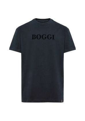 Boggi Milano logo-print cotton T-shirt - Blue