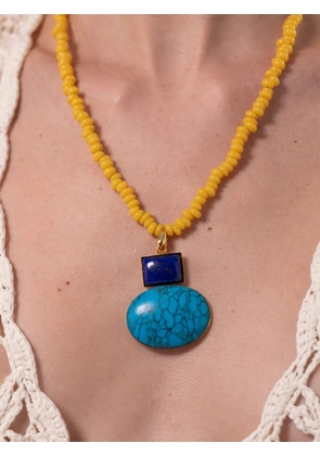 Jennifer Behr Diego beaded pendant necklace - Blue