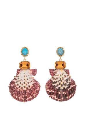 Jennifer Behr Meridian shell-pendant earrings - Gold