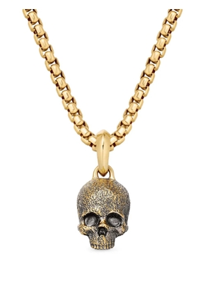 David Yurman 18kt yellow gold Memento Mori Skull amulet (16mm)