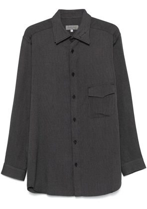 Yohji Yamamoto herringbone-pattern shirt - Grey