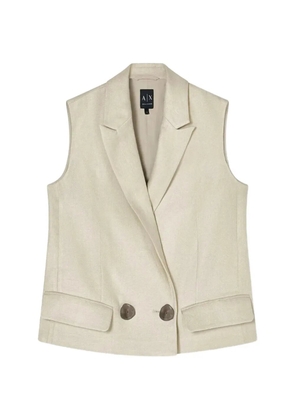 Armani Exchange double-breasted linen waistcoat - Neutrals