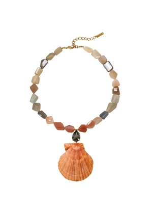 Jennifer Behr Syrena shell-pendant necklace - Neutrals