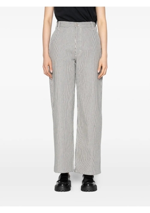 Naked and Famous Maudie organic hickory-stripe jeans - White