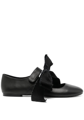Yohji Yamamoto bow-detailed strappy ballerinas - Black