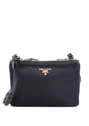 Prada Pre-Owned Double Zip Tessuto Small crossbody bag - Black