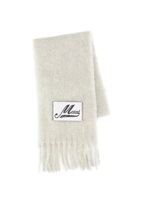 Marni brushed fringed scarf - Neutrals