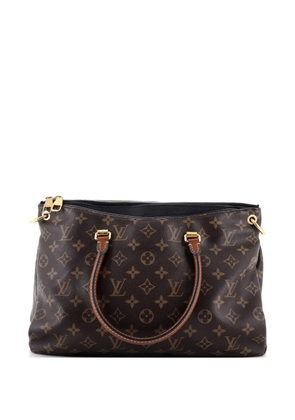 Louis Vuitton Pre-Owned Pallas Tote Monogram Canvas with Leather shoulder bag - Black
