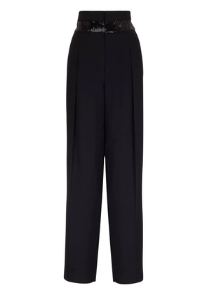 Brunello Cucinelli sequin-embellished high-waist trousers - Black