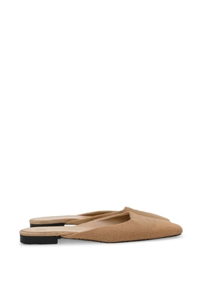 TOTEME Flat cashmere mules - Neutrals