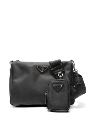 Prada Pre-Owned 2012-2016 Triangle logo plate shoulder bag - Black