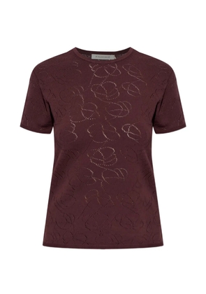 By Malene Birger Brit pointelle-knit T-shirt - Red
