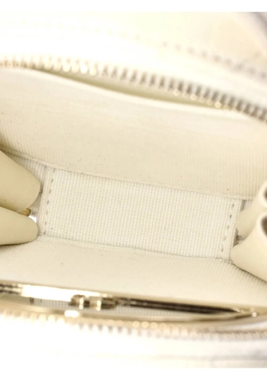 CHANEL Pre-Owned Handle with Care Round Vanity Case with Chain Quilted Caviar Small crossbody bag - Neutrals