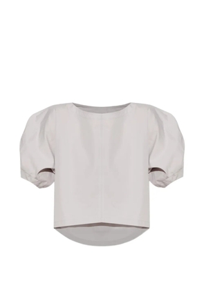 Issey Miyake asymmetric puff-sleeve blouse - Grey