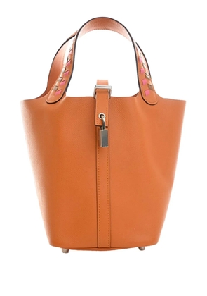 Hermès Pre-Owned 2019 Epsom Tressage Picotin Lock 18 handbag - Orange