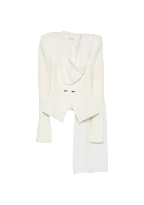 Vestiaire d'un Oiseau Libre draped bird-motif jacket - Neutrals