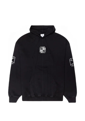 VETEMENTS Triple Biker Cross hoodie - Black