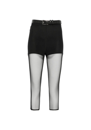 Vestiaire d'un Oiseau Libre belted mesh trousers - Black