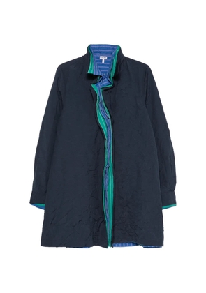 LOEWE crinkled-effect ruffled mini dress - Blue
