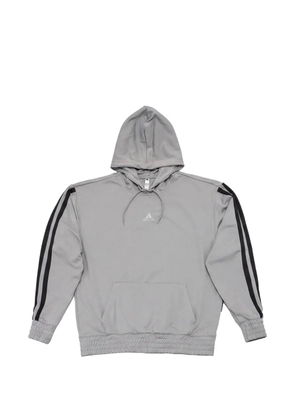 adidas logo-stripes hoodie - Grey