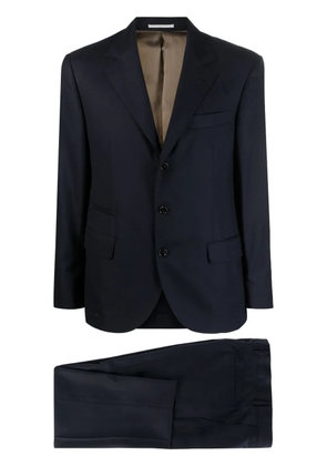 Brunello Cucinelli notched-lapels single breasted suit - Blue