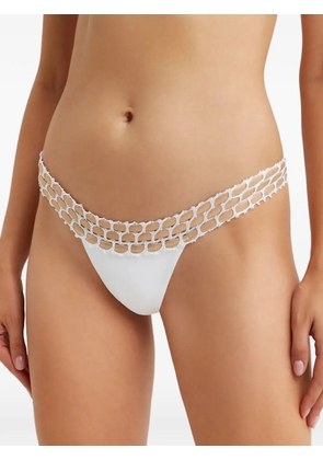 Beach Bunny Kira braided bikini bottoms - White