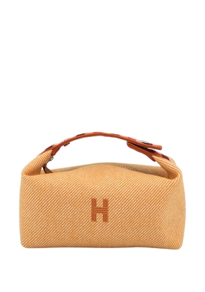 Hermès Pre-Owned 2010-2026 Small Wool Bride a Brac Au Carre Case vanity bag - Orange