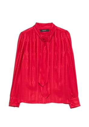 Gucci jacquard pussy-bow shirt - Red