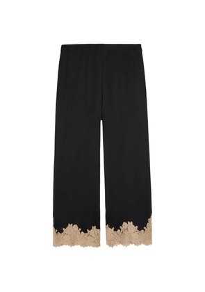 Rixo Marcela lace-trim wide-leg trousers - Black