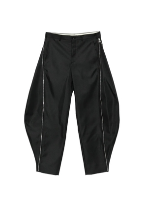 Comme des Garçons Homme Plus zip-detail curved-leg trousers - Black