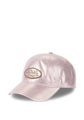 Von Dutch logo-patch glitter-effect baseball cap - Pink