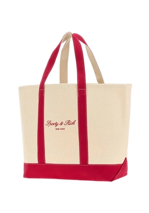 Sporty & Rich logo-print tote bag - Neutrals