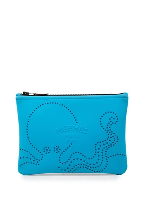 Hermès Pre-Owned 2023 Small Perforated Nylon Neobain Poulpe Fiction Case clutch bag - Blue