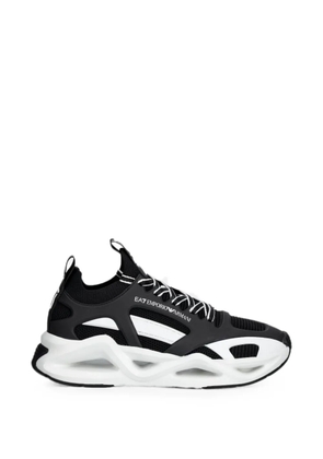 Ea7 Emporio Armani mesh-panelled logo-print sneakers - Black