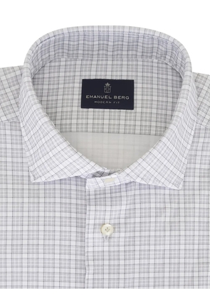 EMANUEL BERG check-pattern shirt - White