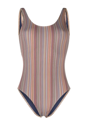 Paul Smith round-neck striped swimsuit - Green