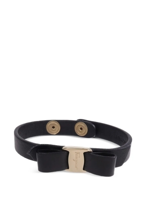Ferragamo Pre-Owned Vara bow leather bracelet - Black