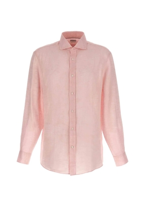Brunello Cucinelli button-down linen shirt - Pink