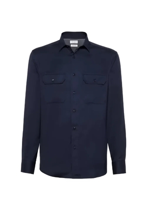 Brunello Cucinelli chest-pocket shirt - Blue