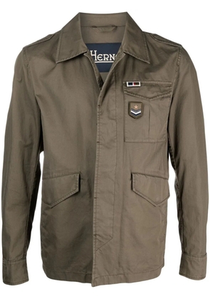 Herno patch detail military jacket - Green