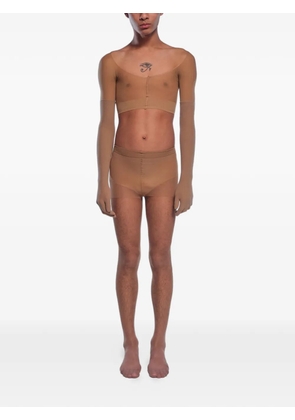 ROT The Techno seamless-knit gloves - Neutrals