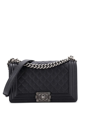 CHANEL Pre-Owned Boy Flap Bag Quilted Caviar Old Medium crossbody bag - Black