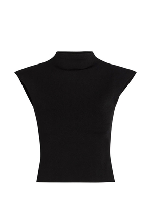 A.W.A.K.E. Mode mock-neck top - Black