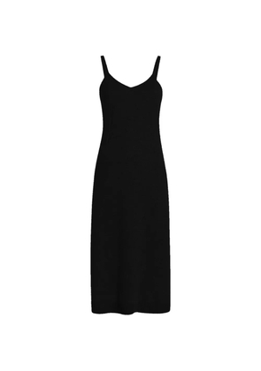 Another Tomorrow double-strap cashmere slip midi dress - Black