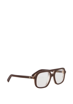 Emmanuelle Khanh pilot-frame optical glasses - Brown