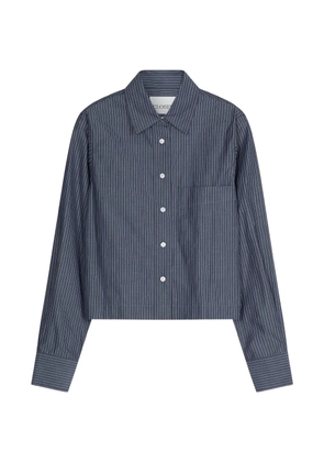 Closed pinstriped shirt - Blue