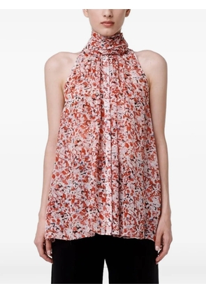 Another Tomorrow scarf-detail shirt - Pink