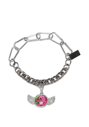 Chopova Lowena Hey Piggy carabiner necklace - Silver