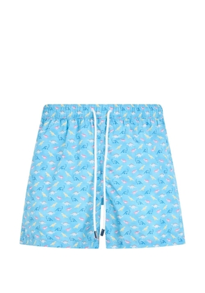 Fedeli dinosaur-print swim shorts - Blue