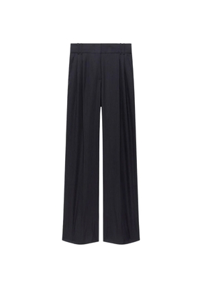Another Tomorrow pinstripe pleated trousers - Blue